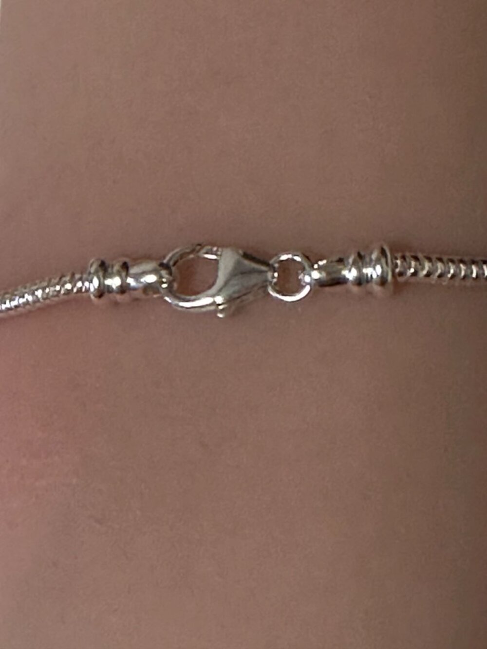 925 Sterling Silver Add-a-Bead Chain with 18k Solid Gold Tube Accent, Customize - Picture 7 of 9